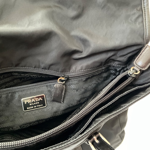 PRADA Vintage Tessuto Nylon Shoulder Tote Black - Picture 8 of 14